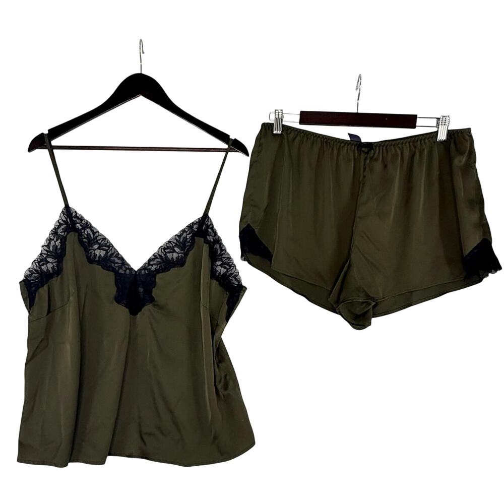 Auden Olive Green Lace Sleepwear Set XL XXL